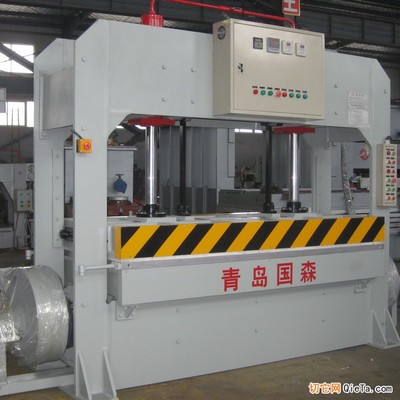 青岛国森机械饰面板热压机 防火板与佳居板材贴面专业解决方案